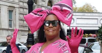 Alison Hammond channels Lady Gaga in bright pink dress with huge bow - www.ok.co.uk - London