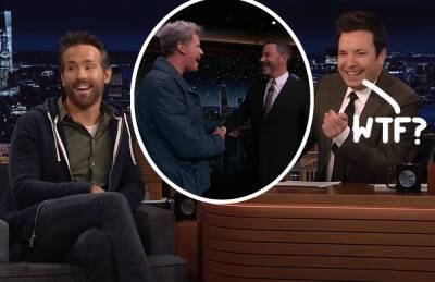 Ryan Reynolds & Will Ferrell Pranked Jimmy Kimmel & Jimmy Fallon By Secretly SWITCHING Shows! - perezhilton.com