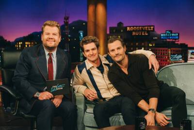 Jamie Dornan And Andrew Garfield Put Their Friendship To The Test With Painful ‘Late Late Show’ Game - etcanada.com