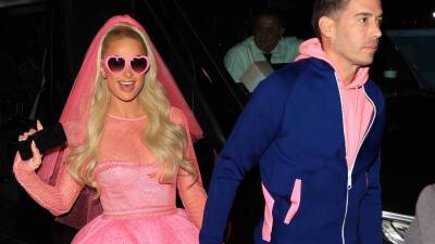 Paris Hilton stuns in hot pink wedding dress for carnival-themed after party: photos - www.foxnews.com - Santa Monica