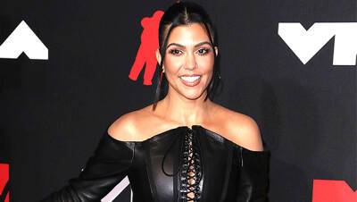 Kourtney Kardashian Wears Tiny Black Crop Top Matching Sheer Skirt For Sexy Mirror Selfie – Photos - hollywoodlife.com