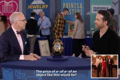 Ryan Reynolds tries hawking ‘Red Notice’ prop on ‘Antiques Roadshow’ - nypost.com