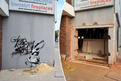 Banksy art ripped out of building wall by UK landlord - nypost.com - Britain - county Suffolk