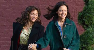 Katie Holmes & Co-Star Julia Mayorga Hold Hands While Filming Upcoming Movie 'Rare Objects' - www.justjared.com - New York