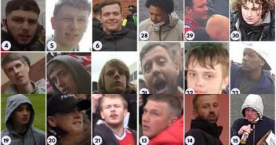 The faces of 36 football fans police want to speak to after violent protesters forced their way onto Old Trafford pitch - www.manchestereveningnews.co.uk - Manchester