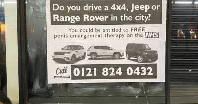 City centre shoppers left bemused by 'advert' offering free penis enlargement to 4x4 drivers - www.manchestereveningnews.co.uk - Manchester