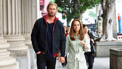 Chris Hemsworth Natalie Portman Hold Hands On The Set Of ‘Thor 4’ — See New Photos - hollywoodlife.com