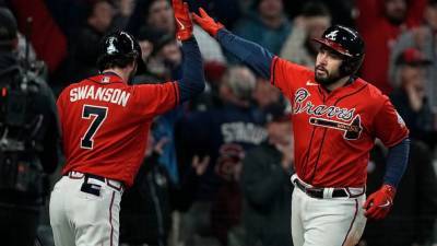 World Series TV viewers for Braves-Astros up 37% for Game 3 - abcnews.go.com - Los Angeles - Texas - Atlanta - county Bay - Houston - county Arlington