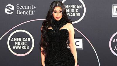 Cardi B Stuns In Black High-Slit Dress For Red Carpet Rollout Ahead Of AMAs - hollywoodlife.com - Los Angeles - USA