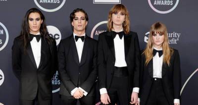'Beggin' Singers Maneskin Suits Up for American Music Awards 2021 - www.justjared.com - Los Angeles - USA - Italy - Victoria
