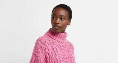 Shoppers rave about River Island pink cable knit dress reduced for Black Friday - www.manchestereveningnews.co.uk