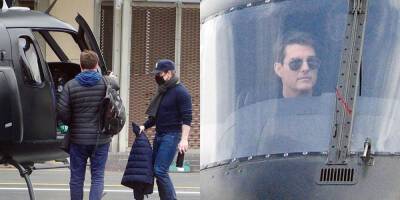 Tom Cruise Takes Off on His Helicopter in London - www.justjared.com - Britain