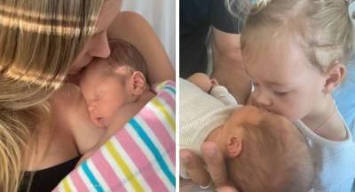 Jennifer Hawkins shares the adorable moment Frankie met baby brother Hendrix - www.who.com.au