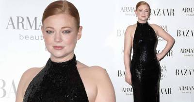 Succession star Sarah Snook dazzles in black sequinned gown - www.msn.com