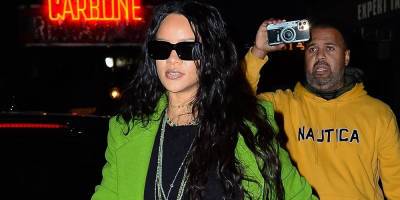 Rihanna Rocks a Lime Green Coat to Dinner in NYC - www.justjared.com - New York
