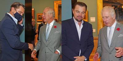 Leonardo DiCaprio Meets Prince Charles at Climate Change Conference (Photos) - www.justjared.com - Scotland