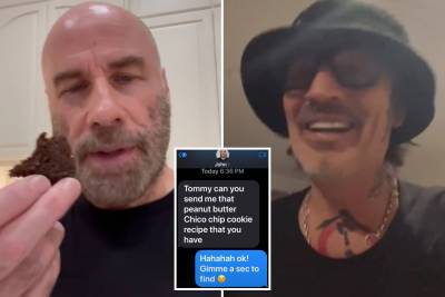 Tommy Lee and John Travolta, unlikely baking pals, share cookie recipes - nypost.com