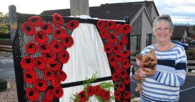 Dumfries woman decorates house with knitted poppies ahead of Remembrance Day - www.dailyrecord.co.uk - county Kerr