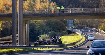 Man who died after lorry fell off flyover onto M90 named by police - www.dailyrecord.co.uk
