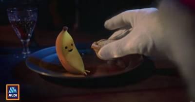 Aldi replaces Kevin the Carrot in new Christmas advert with Ebanana Scrooge - www.ok.co.uk