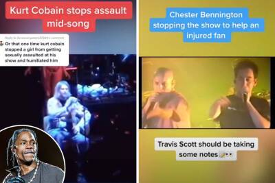 Travis Scott - Kurt Cobain - Tim Macgraw - Kurt Cobain’s crowd-control video resurfaces after Astroworld tragedy - nypost.com - Houston