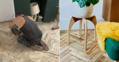 DIY brothers make trendy parquet flooring using free pallet wood from Facebook Marketplace - www.manchestereveningnews.co.uk - Manchester