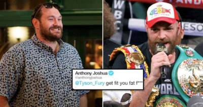 OTD in 2017, Anthony Joshua tweeted Tyson Fury to 'get fit you fat f***' - now he's the champ - www.msn.com - Ukraine