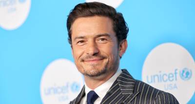 Orlando Bloom Sports Pin-Striped Suit for UNICEF At 75 Celebration - www.justjared.com - Los Angeles - city Sofia - county Carson