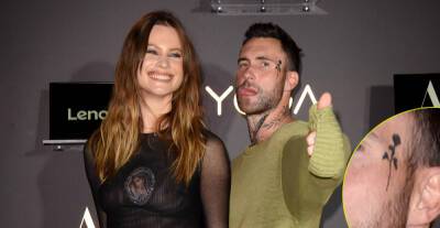 Adam Levine Debuts New Face Tattoo During Red Carpet Appearance with Behati Prinsloo - See it Here! - www.justjared.com - Miami - Florida