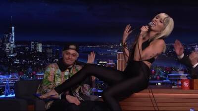 Miley Cyrus Serenades Pete Davidson With 'It Should Have Been Me,' Jokes About Kim Kardashian Romance - www.etonline.com