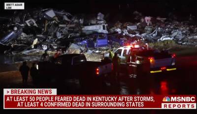 At Least 50 People Are Dead In Kentucky After Multiple Tornadoes Rip Across Several States - perezhilton.com - state Missouri - state Mississippi - Illinois - Kentucky - Tennessee - state Arkansas