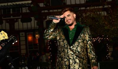Adam Lambert Gives Surprise Performance at Toys for Tots Charity Event - www.justjared.com - Los Angeles - USA - Hollywood - Jordan