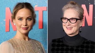 Meryl Streep - Jennifer Lawrence - Stephen Colbert - Jennifer Lawrence had to explain G.O.A.T. to Meryl Streep - edition.cnn.com