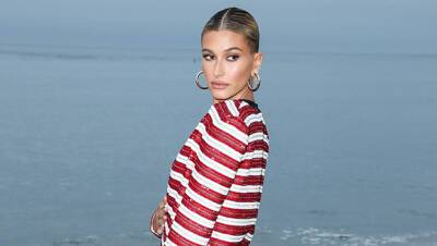 Hailey Baldwin Stuns In Burgundy Bikini After Revealing She Wants Kids With Justin Bieber ‘One Day’ — Watch - hollywoodlife.com