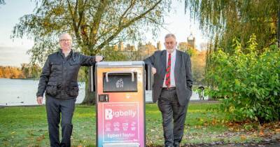 West Lothian Council unveil new trial solar compactor bins in public spaces - www.dailyrecord.co.uk