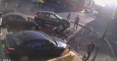Horrifying moment driver in stolen car mowed down innocent mum and left her critically hurt - www.manchestereveningnews.co.uk