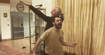 I'm A Celeb winner Danny Miller dances to ABBA with David Ginola at wrap party - www.ok.co.uk