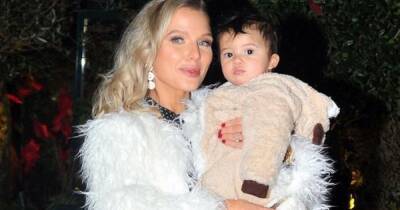 Helen Flanagan sports festive all-white look as she enjoys evening with baby son Charlie - www.ok.co.uk - Manchester