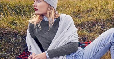 This Oversized Cashmere Wrap From J.Crew Makes the Coziest Holiday Gift - www.usmagazine.com