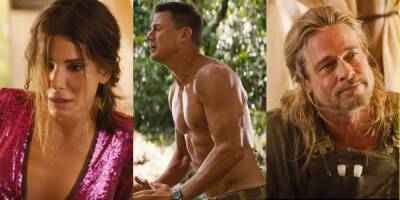 Brad Pitt - Channing Tatum - Sandra Bullock's 'The Lost City' Trailer Features Shirtless Channing Tatum & a Brad Pitt Cameo - Watch Now! - justjared.com - city Lost - city Sandra, county Bullock - county Bullock