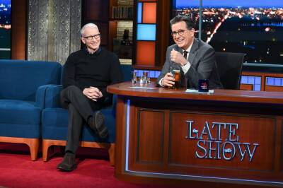Stephen Colbert - Cooper - Anderson Cooper Admits He’s ‘Not Very Good’ At Drinking As He Downs Shots With Stephen Colbert - etcanada.com - county Anderson - county Cooper