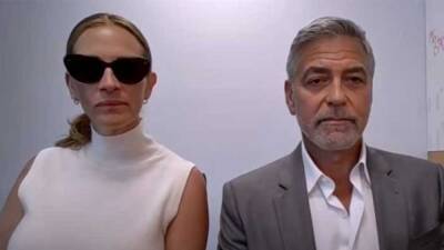 George Clooney - Jimmy Kimmel - Julia Roberts - Jimmy Kimmel Live - Julia Roberts Crashes George Clooney's Interview With Jimmy Kimmel - etonline.com