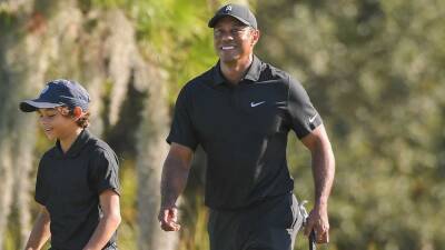 Tiger Woods Practices With Son Charlie Ahead of His First Tournament Since Car Accident - www.etonline.com