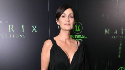 See the Incredible Details on Carrie-Anne Moss' Dress at 'The Matrix 4' Premiere! - www.justjared.com - San Francisco