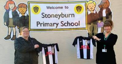 Stoneyburn Juniors honour sadly missed Steven with kit donation to schools - www.dailyrecord.co.uk