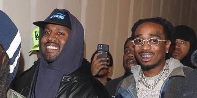 Kanye West & Quavo Arrive at Offset's 30th Birthday Party in L.A. - www.justjared.com - Los Angeles