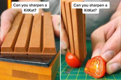 Kit Kat bar sharpened into razor sharp knife in bizarre viral video - nypost.com