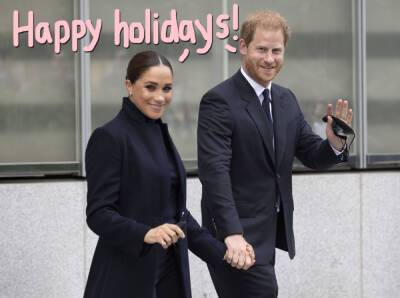 Prince Harry & Meghan Markle Share Holiday Card Featuring Archie & First Public Photo Of Lilibet! AWW! - perezhilton.com