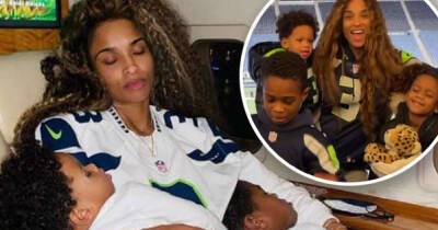 Ciara sleeps on a private jet with her two sons after a game in LA - www.msn.com - Los Angeles - Los Angeles - Seattle