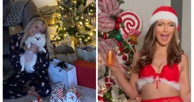 Sexy Santa outfit, 'cheesy' photos and matching PJs - how celebs spent Christmas - www.manchestereveningnews.co.uk - Manchester - Santa - Hague